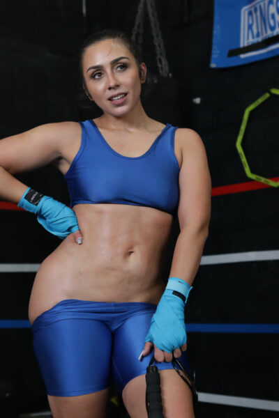 Cute teen Lilly Hall unveils her hot booty and gets rammed in a boxing ring Image #9