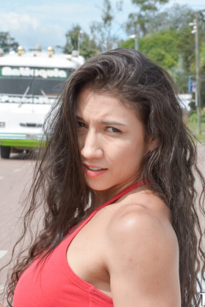 Latina Mariana Lopez seduces topless dude in public as she wears tight jeans Image #10