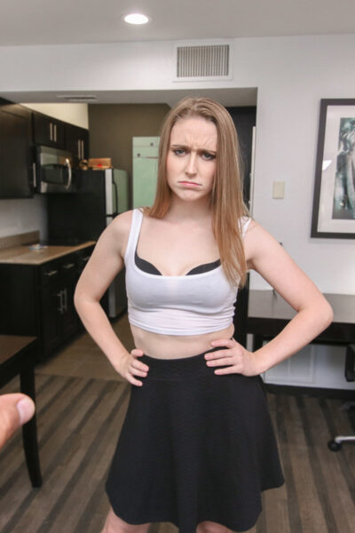 Teen Laney Grey shows her titties & gives her stepbrother a POV suck and fuck Image #13