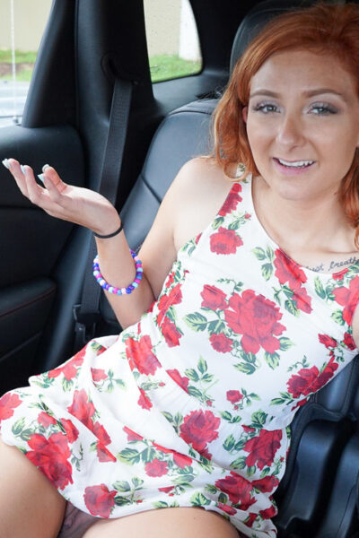 Red-haired bad girl Kadence Marie agrees to fuck in the car without many words Image #4