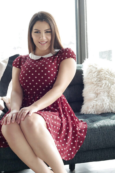 First time PAWG Valentina Nappi exposing large tits while undressing Image #4