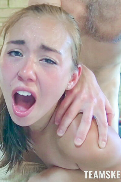 Horny ginger teen Brandi Braids gives a sloppy BJ & fucks passionately Image #11