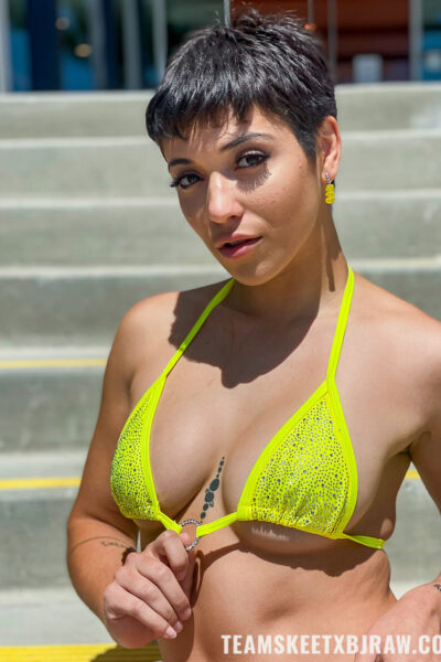 Hot MILF Brooklyn Gray teases in a bikini & gives her man some oral pleasure Image #8