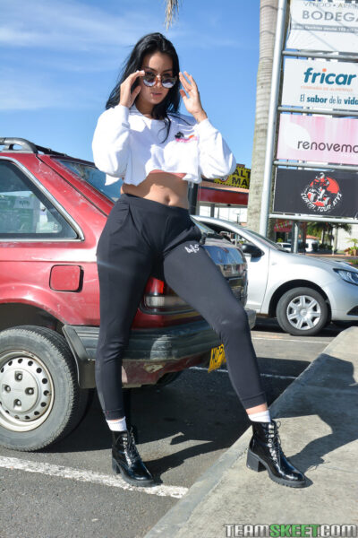 Lovely Latina babe Cassandra pays the mechanic with hot sex in her house Image #20