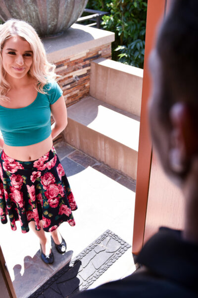 Petite cutie with tiny tits Abby Adams bends over & gets fucked in the kitchen Image #3