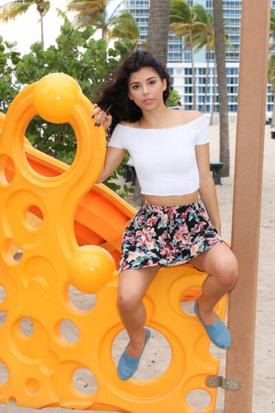 Wild skinny hottie Gina Valentina plays in the park and flashes her goodies Image #12