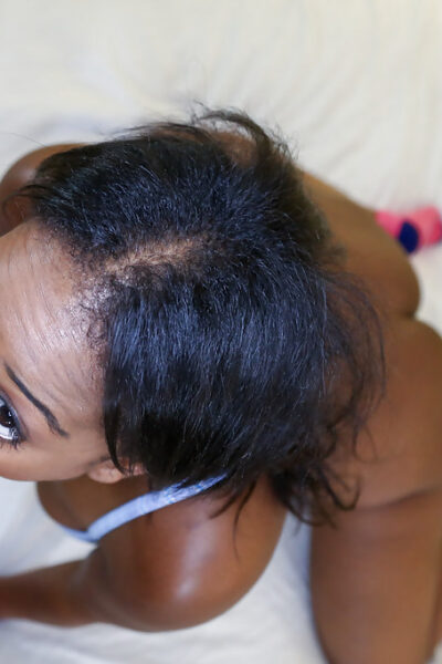 Ebony teen Monique Symone working on her skills in cock jacking session Image #11