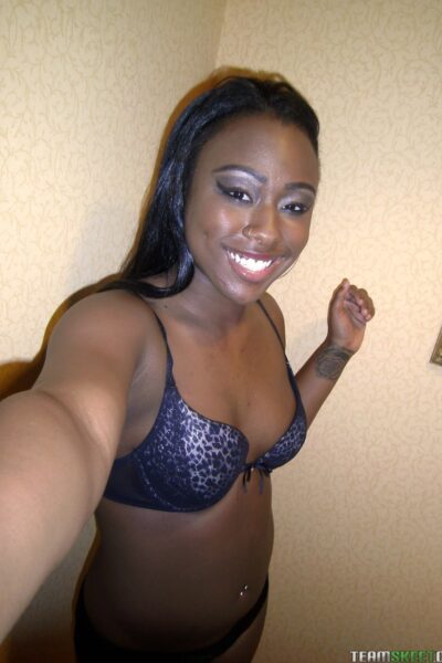 Hot ebony amateur Cashmere Minage exhibits her medium tits & smooth sexy ass Image #16