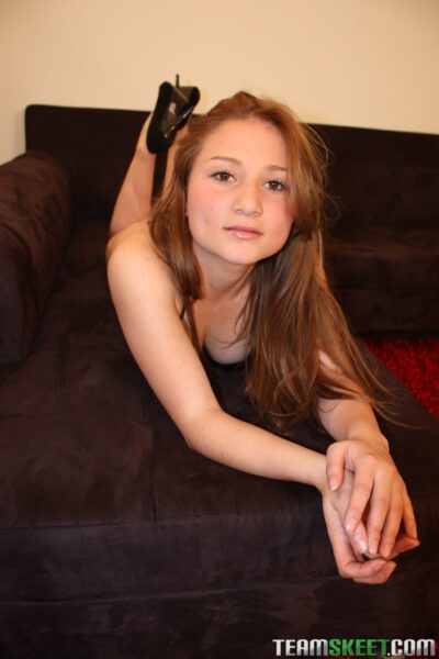 Petite innocent girl Angee Ariza showing off her fuckable ass & tiny tits Image #7