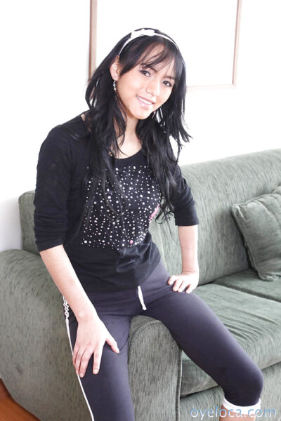 Petite Latina Maria Jose spreading vagina and getting fully satisfied Image #1