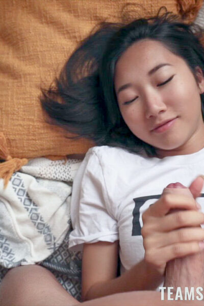 Sweet Asian teen Luna X gets woke up, fucked and creampied by a kinky guy Image #6