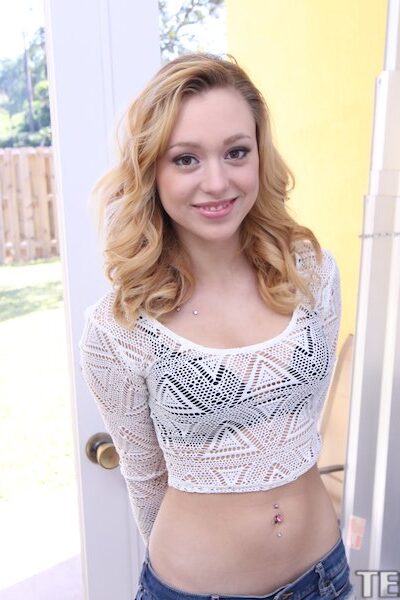 Undressing session with a gorgeous blonde babe Lucy Tyler Image #1