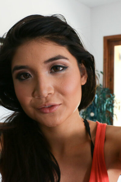 Beautiful dark haired babe Brenna Sparks posing and flashing tits in solo Image #20