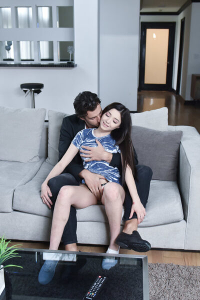 Brunette skinny teen Luna Daniels gives head and gets fucked by a rich guy Image #6