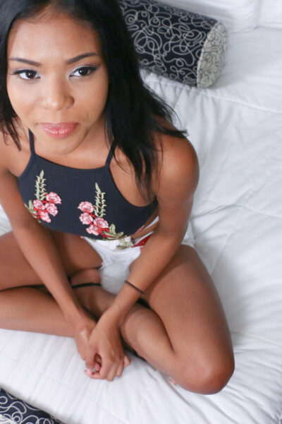 Chocolate perfection Nia Nacci on all four touching her ass and pussy Image #7