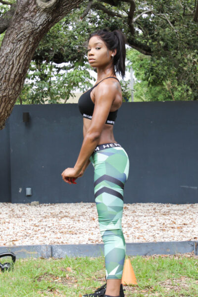 Ebony hottie Mya Mays gets all sweaty while working out outdoors Image #4