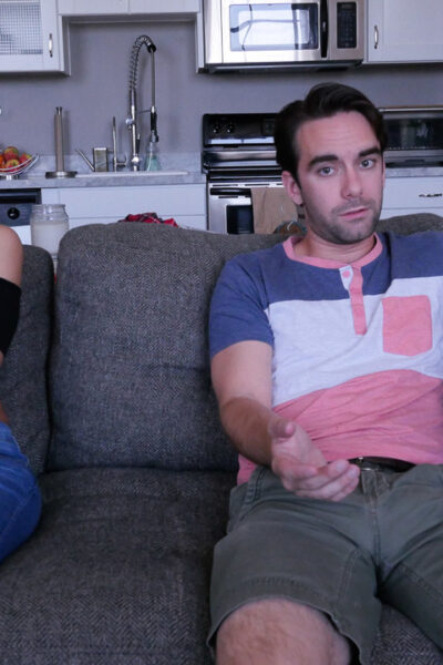 Hot GF shows natural tits in home sex tape & fucks stepbrother to keep secret Image #5