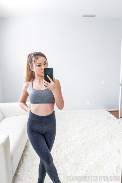 Pretty Asian babe Lulu Chu shows off her natural tits & her big booty Image #14