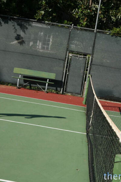 Sexy Penny Flame entices with ass & cleavage in tight dress on a tennis court Image #11