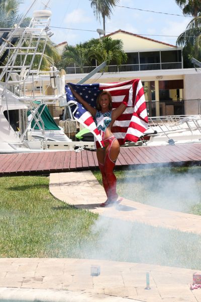 American hottie Kelsi Monroe gives us a glint of her love holes poolside Image #16