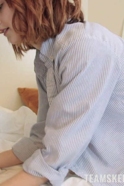 Brunette cutiepie Flora Rodgers flaunts her tiny tits and gets pounded deeply Image #4
