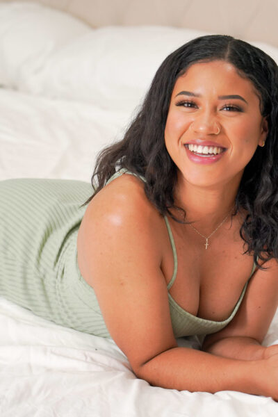 Hot ebony teen Sasha Saint humping a white dick and swallowing cum Image #3