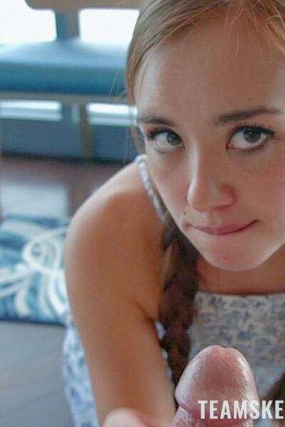 Pigtailed teen Brandi Braids gets painfully fucked by a bearded guy Image #9