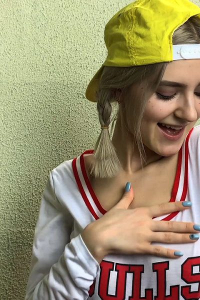 Slim teen Eva Elfie licks a lollipop and a dick while exposing her big tits Image #3