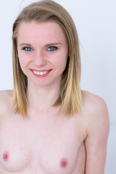 Sweet teen girl Catarina Petrov parts her pink pussy wide open after disrobing Image #8