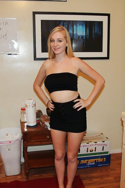 Teenage blonde Stacie Jaxxx slowly uncovering her fuckable curves Image #4