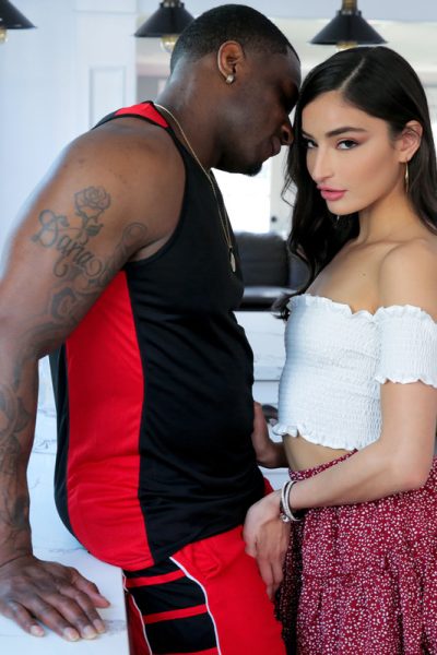 Thin young girl Emily Willis has sexual relations with a big black dick Image #8