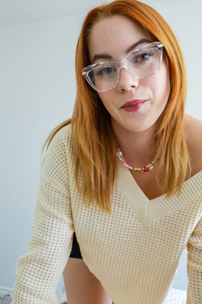 Young redhead Sage Fox gives a big dick a hardcore POV ride & takes a cumshot Image #15
